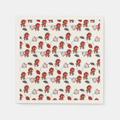 Naturlehrpfad Walderlebnis Pilz Geburtstag Serviette (Vorderseite)