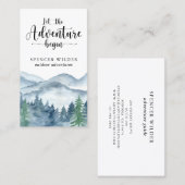 Naturleitfaden für Wasserfarbenwälder Visitenkarte (Vorne/Hinten)