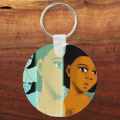 Natürlich Aquamarine Schlüsselkette Schlüsselanhänger (Vorderseite)