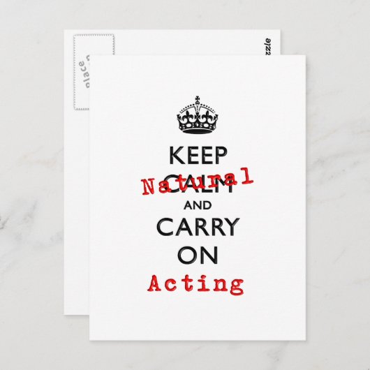 NATÜRLICH behalten Postkarte (Vorne/Hinten)