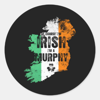 Natürlich bin ich Irish Murphy Heritage Pride Py Runder Aufkleber