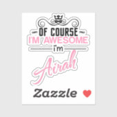 Natürlich bin ich Phantastisch, dass ich Airah bin Aufkleber (Blatt)