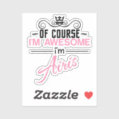 Natürlich bin ich Phantastisch, dass ich Airis bin Aufkleber (Blatt)