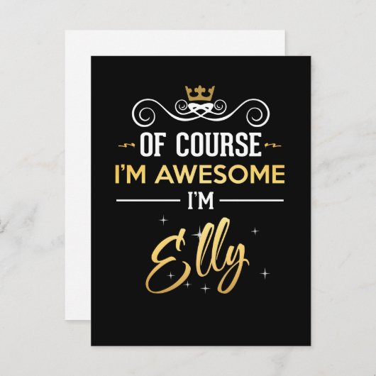 Natürlich bin ich Phantastisch, dass ich Elly heiß Postkarte (Vorne/Hinten)