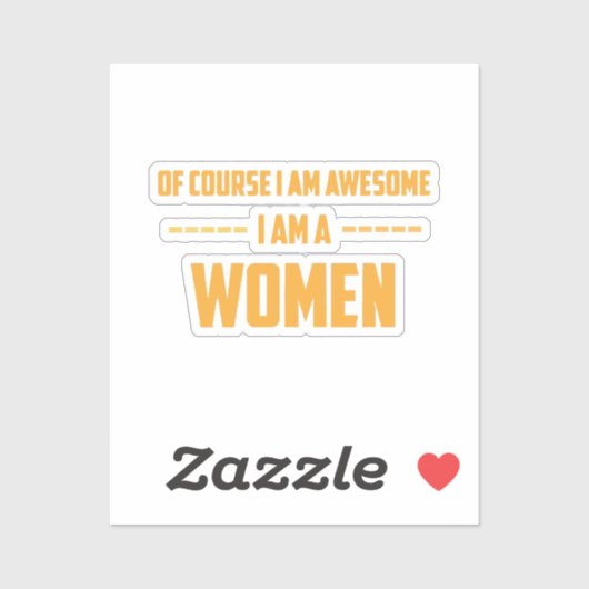 Natürlich bin ich phantastisch, dass ich Frauen bi Aufkleber (Blatt)