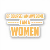 Natürlich bin ich phantastisch, dass ich Frauen bi Aufkleber (Vorderseite)