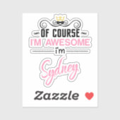 Natürlich bin ich Phantastisch, dass ich Sydney bi Aufkleber (Blatt)