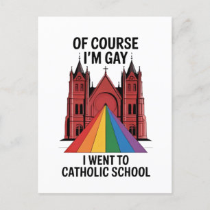 Natürlich bin ich schwul, ich ging zu LGBTQ an der Feiertagspostkarte
