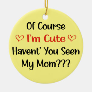 Natürlich bin ich süß Mama Schwangerschaftsankündi Keramik Ornament