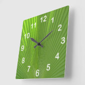Naturlich Coole Oberflächen_Palm Frond (mit Zahlen Quadratische Wanduhr (Winkel)