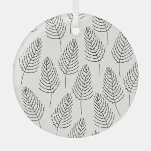 Natürlich Floral: Abstrakt Weiß Vintage Ornament Aus Glas