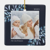 Natürlich Freude | Botanisches Personalisiertes Fo Keramikornament (Rückseite)