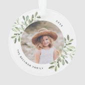 Natürlich Freude | Botanisches Personalisiertes Fo Ornament (Rückseite)