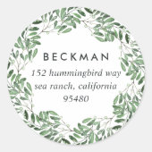 Natürlich Freude | Ferien-Rücksendeadresse Runder Aufkleber (Vorderseite)