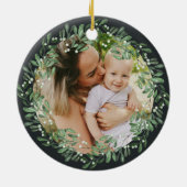 Natürlich Freude | Sehr Personalisiertes Foto Keramik Ornament (Hinten)