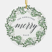 Natürlich Freude | Sehr Personalisiertes Foto Keramik Ornament (Vorne)