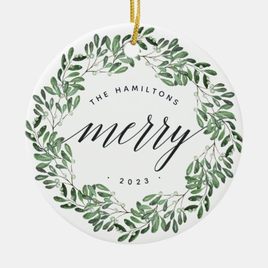 Natürlich Freude | Sehr Personalisiertes Foto Keramik Ornament (Vorne)