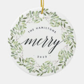 Natürlich Freude | Sehr Personalisiertes Foto Keramik Ornament (Vorne)