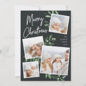 Natürlich Freude | Weihnachtsfoto Collage Feiertagskarte (Vorderseite)