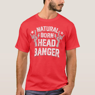 Natürlich geborener Headbanger Teufelshörner Heavy T-Shirt