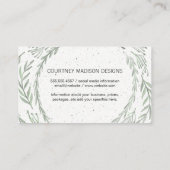 Natürlich gesprenkelt (schwarz / weiß) visitenkarte (Rückseite)