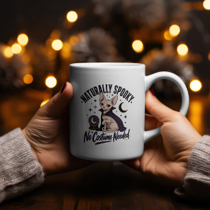 Natürlich gruseliges Sphynx-Katze-Shirt Hallowee Zweifarbige Tasse