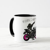 Natürlich höre ich... Funny Motorrad Tasse (Vorderseite Links)