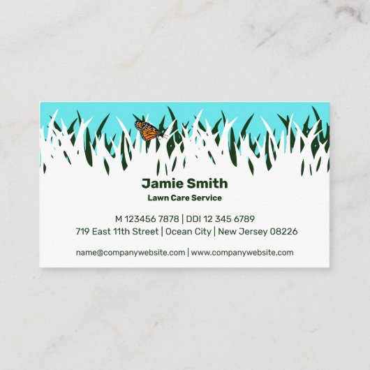 Naturlich Inspiriert Elegance mit Schmetterling: R Visitenkarte (Rückseite)