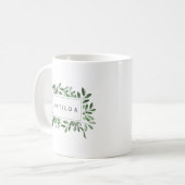 Natürlich Joyful Personalisiert Watercolor Botanic Kaffeetasse (Vorderseite Links)