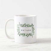 Natürlich Joyful Personalisiert Watercolor Botanic Kaffeetasse (Links)
