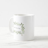 Natürlich Joyful Personalisiert Watercolor Botanic Kaffeetasse (Vorderseite Links)