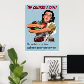 Natürlich kann ich das! — Grenze Poster (Heimbüro)