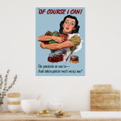 Natürlich kann ich das! — Grenze Poster (Küche)