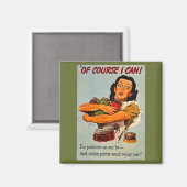 Natürlich kann ich das! Vintage Propaganda WW2 Ret Magnet (Vorderseite/Rückseite)