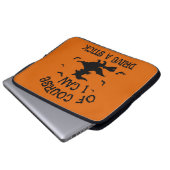 Natürlich kann ich ein Halsband fahren Laptopschutzhülle (Vorne Knopf)