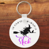 Natürlich kann ich eine Hexe fahren | Halloween Schlüsselanhänger (Vorderseite)