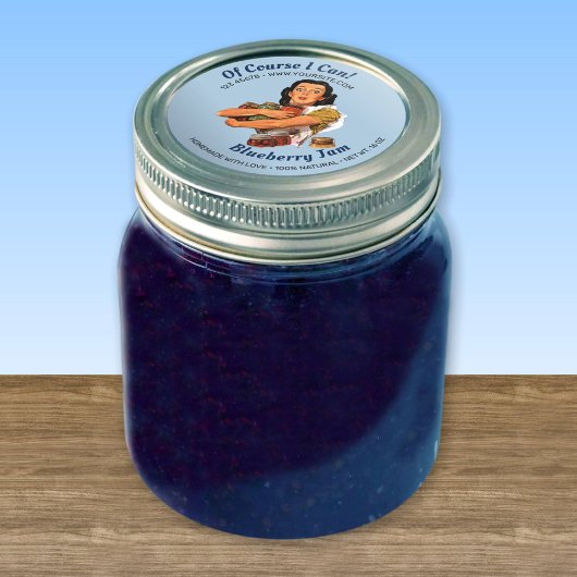 Natürlich kann ich Jar Lid Label Runder Aufkleber