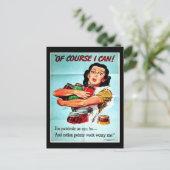 Natürlich kann ich postkarte (Stehend Vorderseite)