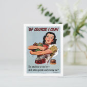 Natürlich kann ich postkarte (Stehend Vorderseite)