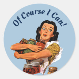 Natürlich kann ich runder aufkleber