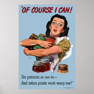 Natürlich kann ich Vintage Kriegsplakatdruck Poster
