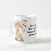 Natürlich rede ich mit mir selbst, Hahn lustig Kaffeetasse (Vorderseite Links)