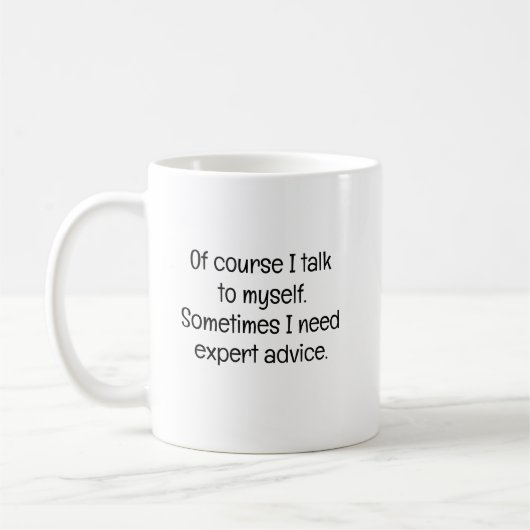 Natürlich rede ich mit mir selbst kaffeetasse (Links)