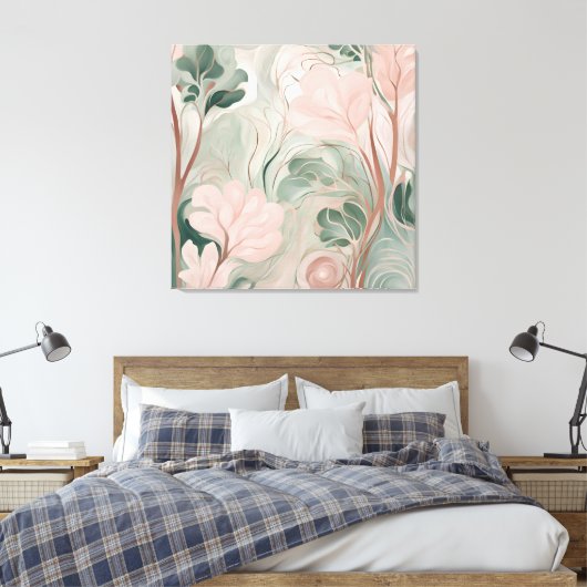 Natürlich rosa Kunst Leinwanddruck (Insitu (Schlafzimmer))