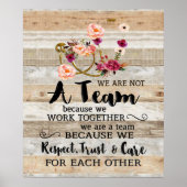Natürlich sind wir ein Team Inspiration und Motivi Poster (Vorne)