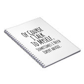 Natürlich spreche ich manchmal mit mir selbst, man notizblock (Rechte Seite)