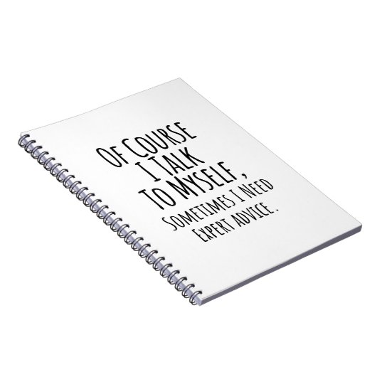 Natürlich spreche ich manchmal mit mir selbst, man notizblock (Rechte Seite)