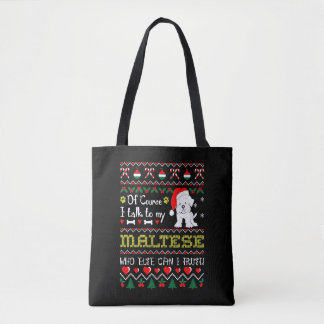 Natürlich spreche ich mit maltesischen Weihnachtsk Tasche