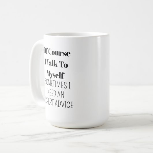 Natürlich spreche ich mit mir selbst, manchmal bra kaffeetasse (Vorderseite Links)