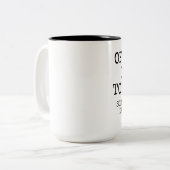 NATÜRLICH SPRECHE ICH MIT MIR ZWEIFARBIGE TASSE (Vorderseite Links)